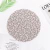 Braided Veil Ramie Placemat 18CM Round Thermal Insulation Pad Three-strand Braided Coffee Table Pad Fruit Pad for Non-slip