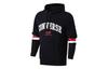 Collegiate Text Sweatshirts Men's Black Hooded Moderate Regular 10017352-A01