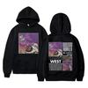 Felpa Stampata Kanye West Felpa Hip Hop Rapper Uomo Donna Streetwear Y2k Oversize Casual Larga Felpa con Cappuccio Tuta Abbigliamento Femminile Maschile