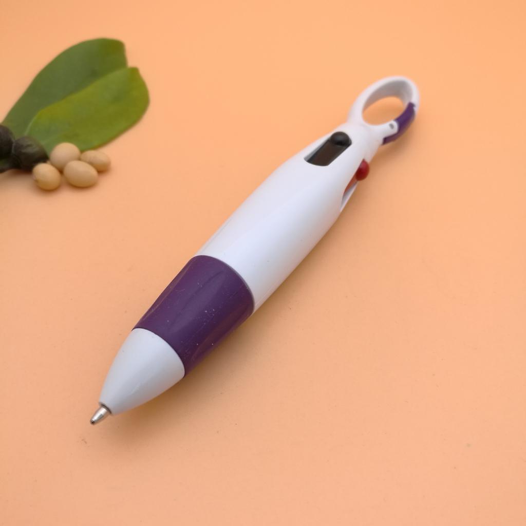 4 Penne a Sfera Retrattili Multicolore Colori Neon con Portachiavi ad Anello per Forniture Ufficio Scuola Studenti Regalo per Bambini