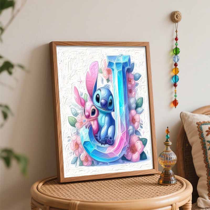 Disney Stitch Angel Painting Kit Home Decor Craft Perfect Gift IdeaDiamond Sparkle Art 125 Characters