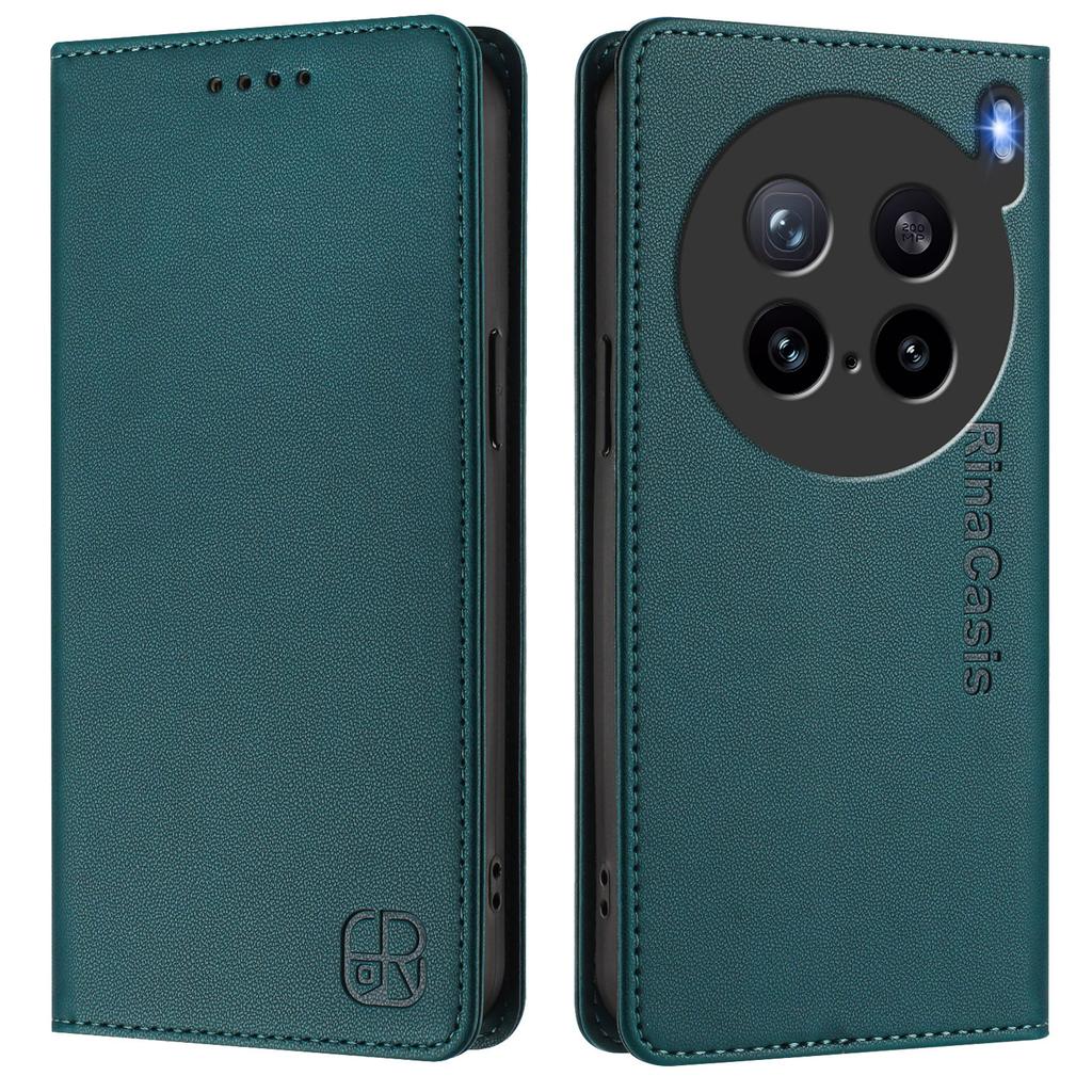 For Vivo X200s 5G Leather Case RINACASIS RC01 Phone Cover with RFID Blocking Wallet Stand