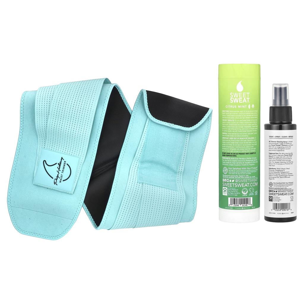 Sweet Sweat®, Page Hathaway Waist Trimmer Kit, Xl/Xxl, Blue, 3-Piece Kit