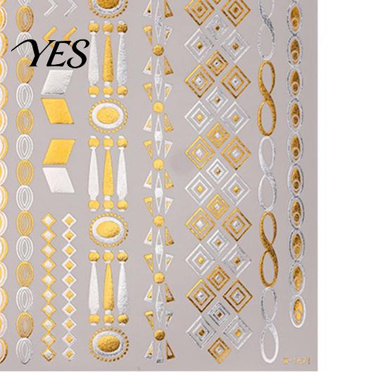 Adesivo Tatuaggio Rimovibile Colore Metallico Oro Argento per Donne Ragazze, Tatuaggi Temporanei Decorazione Viso Corpo Braccio, Decalcomania Finta Impermeabile Matrimonio