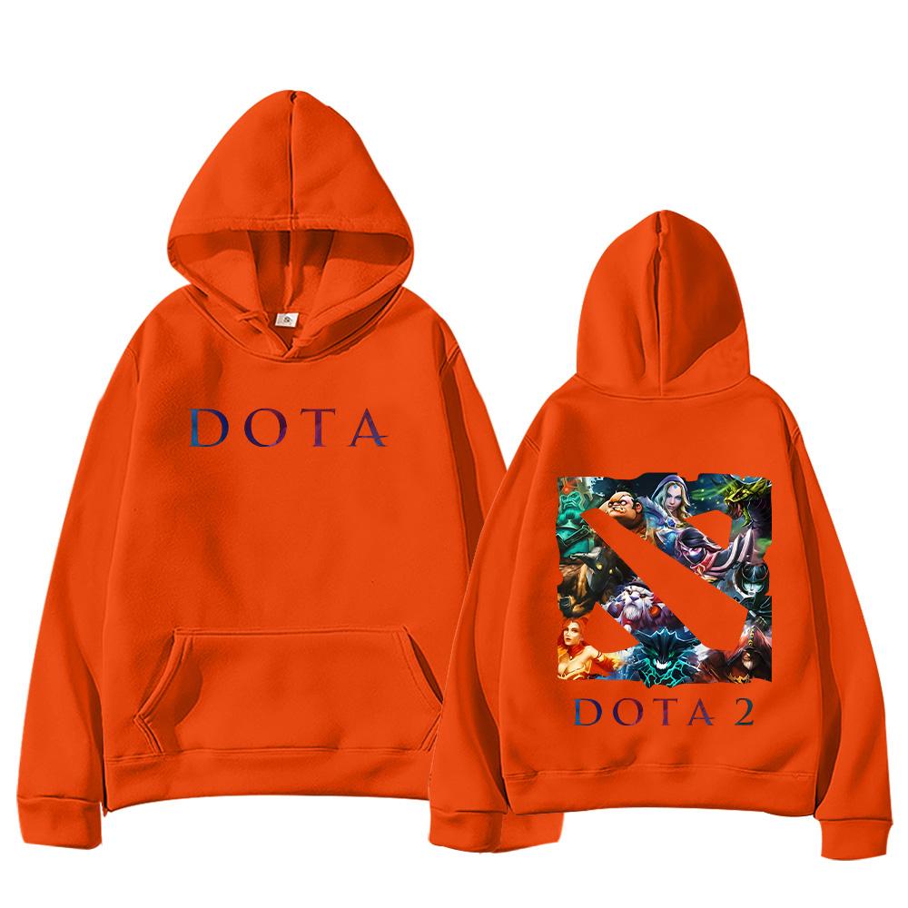 

Худі з логотипами героїв Dota 2 Чоловічі світшоти в стилі High Street Жіночий повсякденний одяг у стилі Harajuku з капюшоном, довгим рукавом, вільний пуловер S помаранчевий
