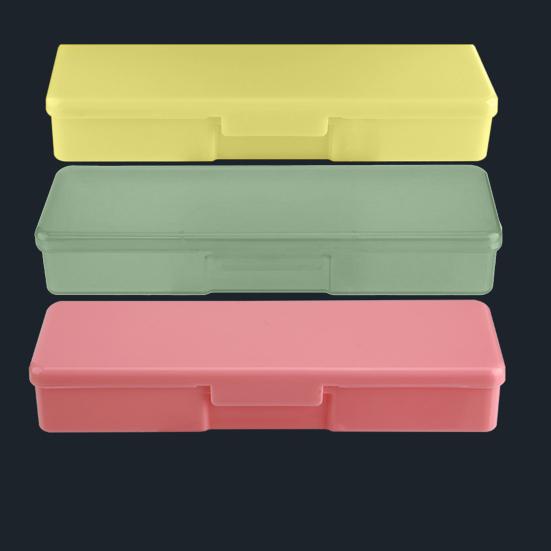 2Pcs Tool Storage Box Large Capacity Buckle Closure Smooth Surface Nail Tool Storage Box Stationery Container Household Supplies