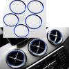 5Pcs/Set Air Conditioner Vent Outlet Ring Trim Decor Aluminium Alloy For Mercedes Benz A B GLA CLA Air Outlet Decorate Sticker