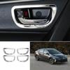 For Toyota Corolla 2014- Chrome Steel Inner Door Handle Lock Frame Trim 4pcs