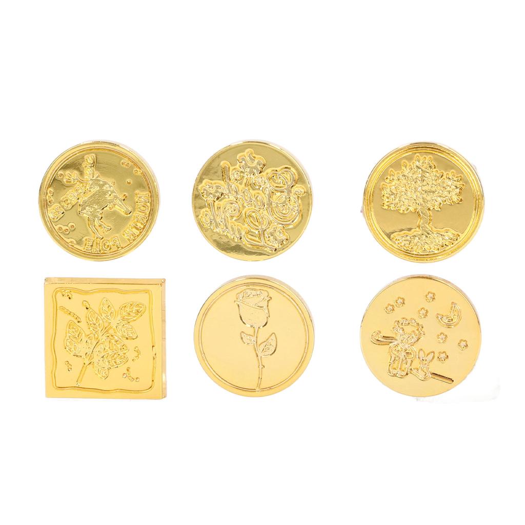 European Retro Wax Stamp Kit with Detachable 7 Vintage Stamp Heads Clear Engraving Wax Stamp   Kit for Envelope