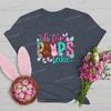 Oh for Peeps Sake Easter Tshirts Cute Bunny Leopard Print Crew Neck Tshirt Cartoon Rabbit Womens Easter Day Classic Tops Tees