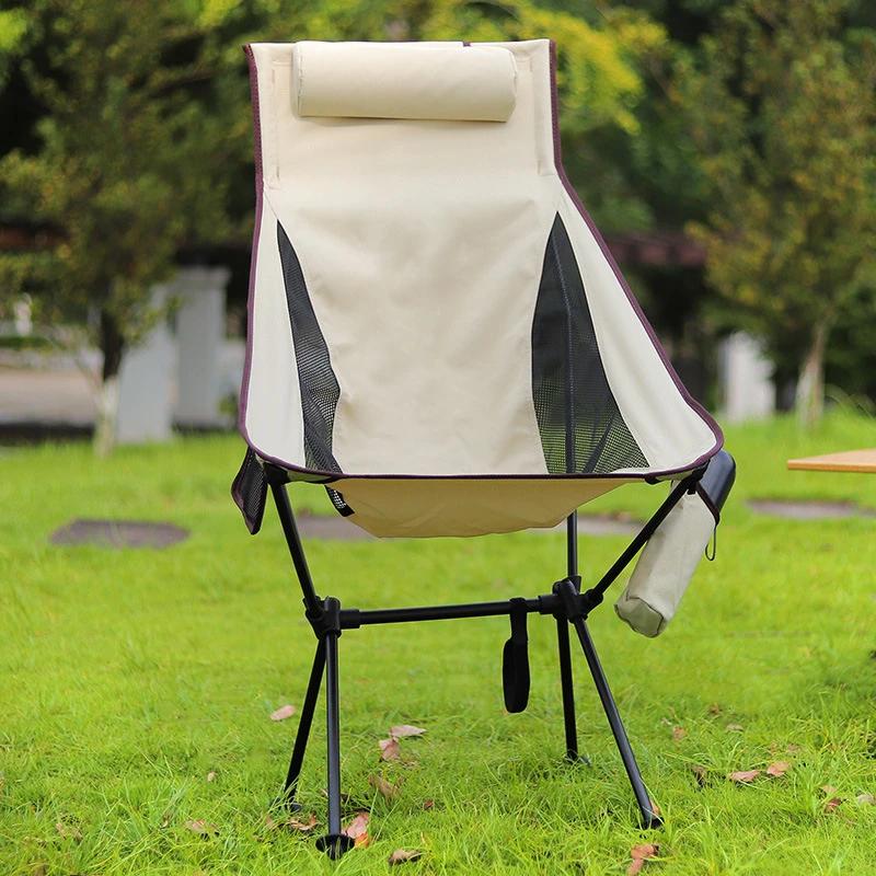 Portable Camping Folding Chair, Folding Chair with Backrest, Lightweight Compact Aluminum Alloy Fishing Chair Outdoor Furniture