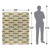 JQ Licensing Silky Trout Crossed Fishing Rods Supersoft Blanket