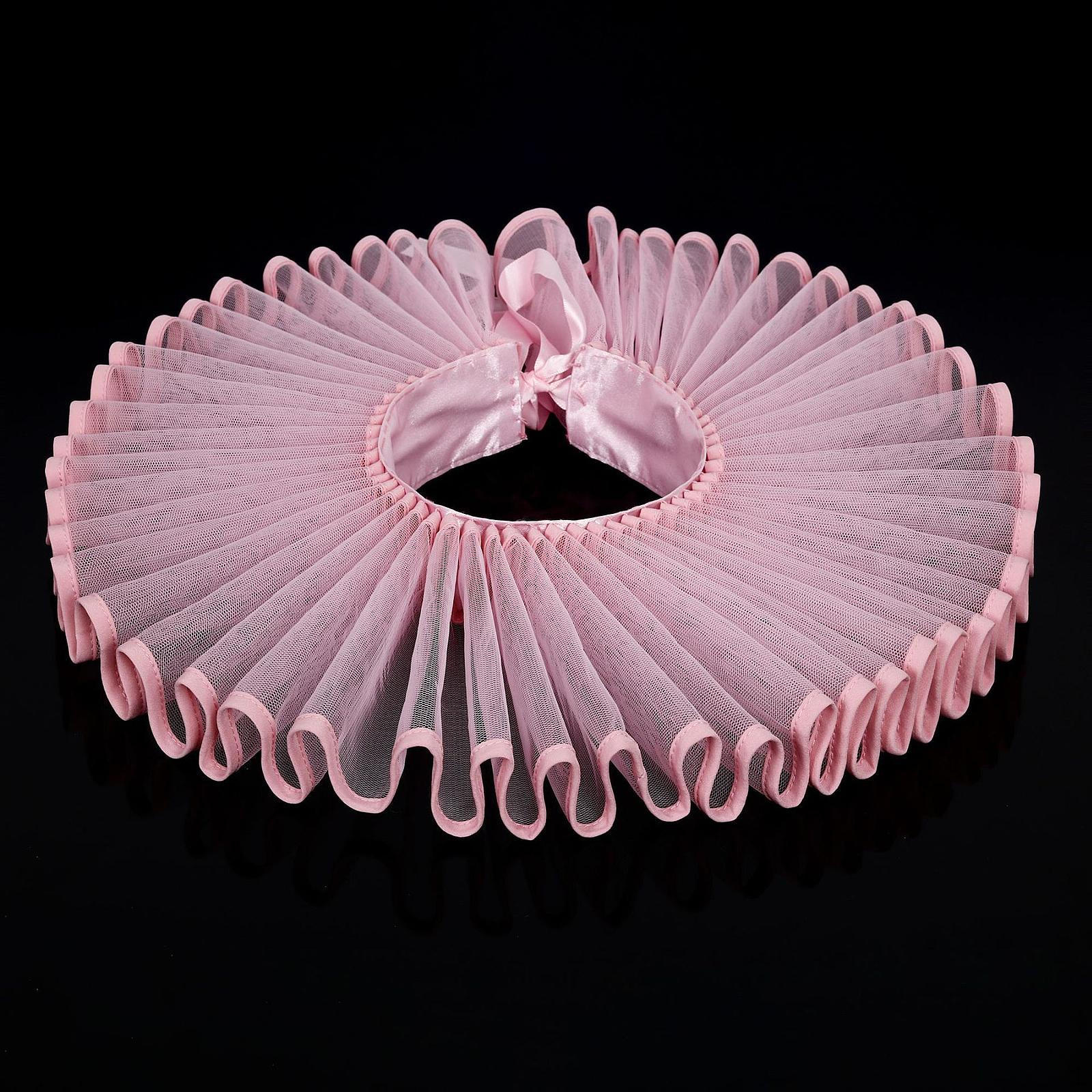 Клоунские воротники для платья рококо, аниме косплей, елизаветинский Pink