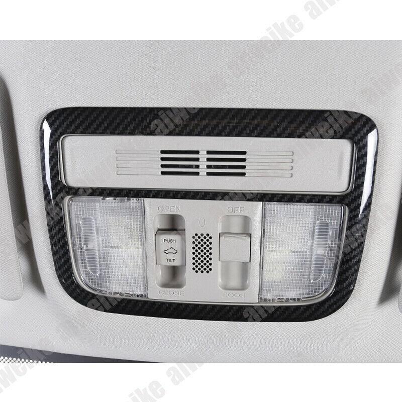 Carbon Fiber Inner Reading Light Lamp Cover Trim For Honda Civic 10th 2016 -2021