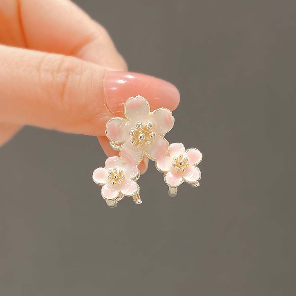 

Spring Summer Flower Hair Claw Cherry blossom Hairpin Small Flower Barrette Women s Hair Clip Style C