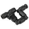 Reptiles Fogger Mist Sprinkler Adjustable for Rainforest Tank Pet Cooling System Black