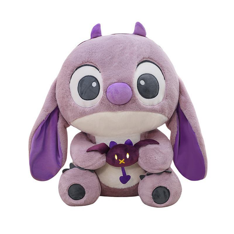 Sakura Pink Stitch Plush Toy with Flowers - Valentine's Day Gift for Girls