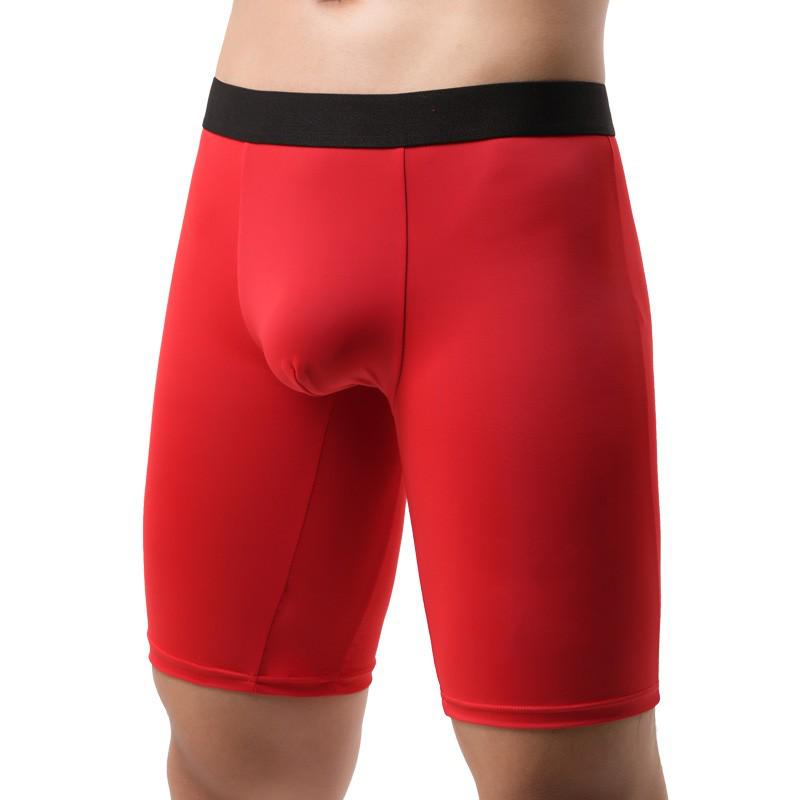 Pánské rychleschnoucí boxerky z ledového hedvábí: Lehký, Prodyšný, Proti oděru, Prodloužený rozkrok