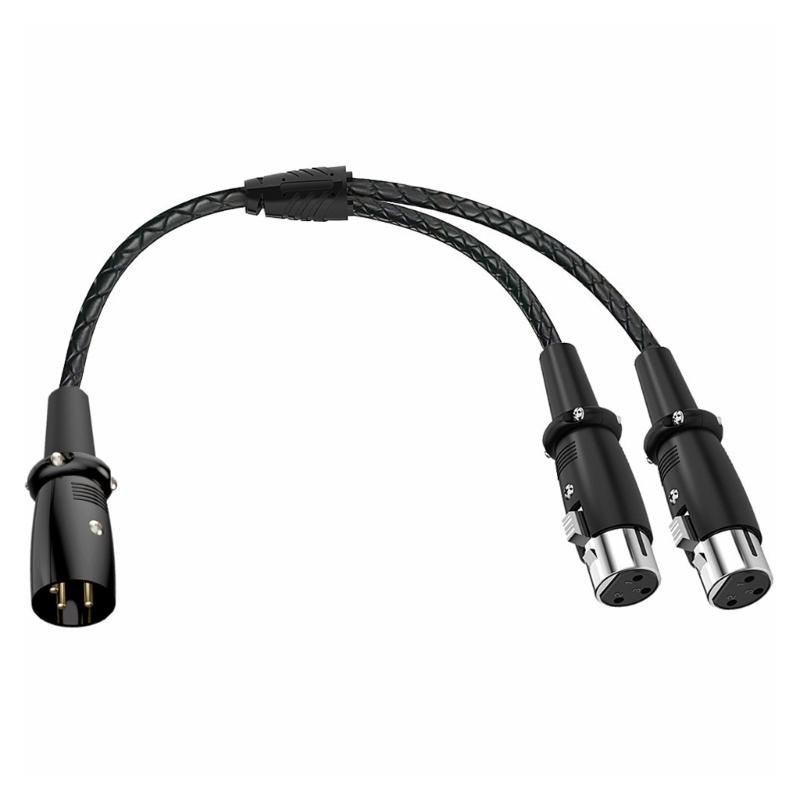 

Y Shaped XLRSplitter Cable 3Pin Male to 2XLR Female Connectors 50cm/19.68inch for Studio and Live Sound Equipment