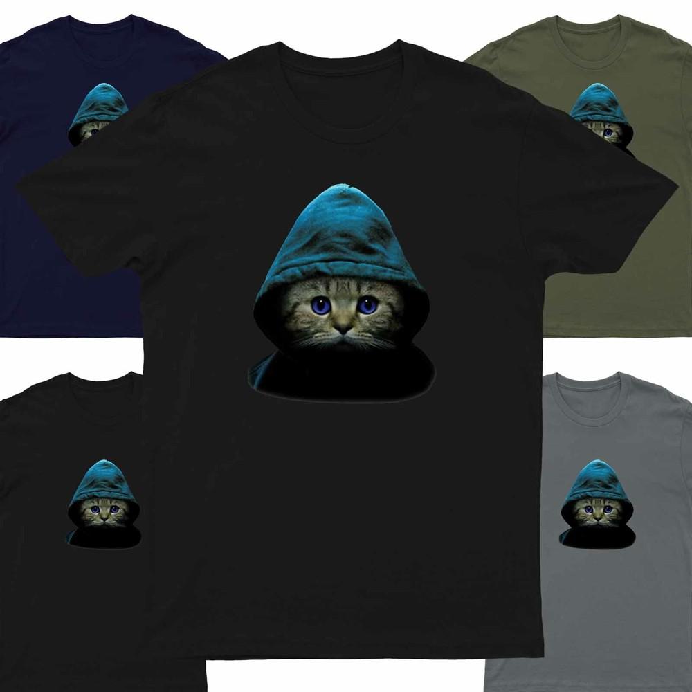 Cat Tee Top   Classic    Mens T Shirts  DM