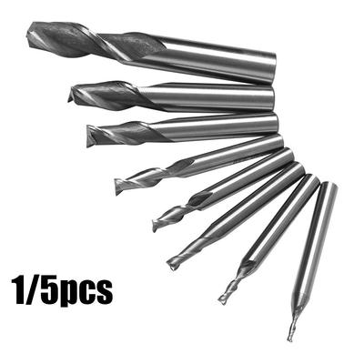 1/5 pièces Acier 1-12mm Outils pour Machines-Outils Coupe-Bois Outils de Menuiserie Forets Fraises Droites CNC Fraises Fraiseuse