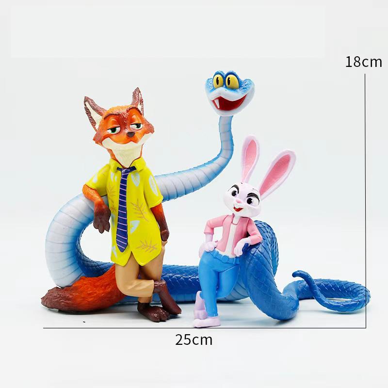 Игрушки Miniso Zootopia2: фигурки животных, кролика, Джуди Хоппс, лисы, Ника Уайлда (из мультфильма), подарок для детей.