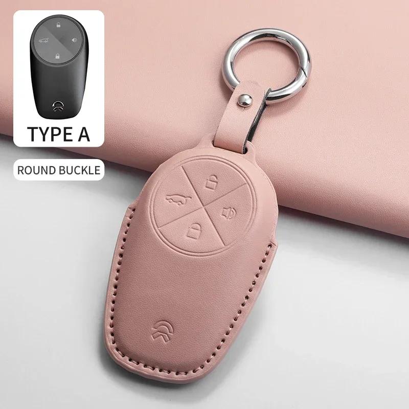 

Car Key Case Cover Shell Fob for For Wei Lai NIO ES6 ES7 ES8 ET5 ET7 ET9 EC6 EC7 ET5T EVE EP9 2018-2025 PU Car Key Protector Bag