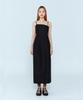 Ridge Basic Front Asymmetrical Dress Black