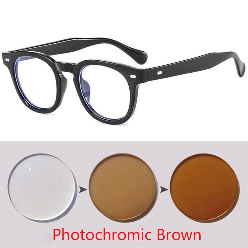 Vintage Kleine Runde Brille Herren Damen Nieten Brille Kurzsichtigkeit Korrektionsbrille -1.0 -1.5 -2.0 -2.5 -3.0 -3.5 -4.0 -6.0