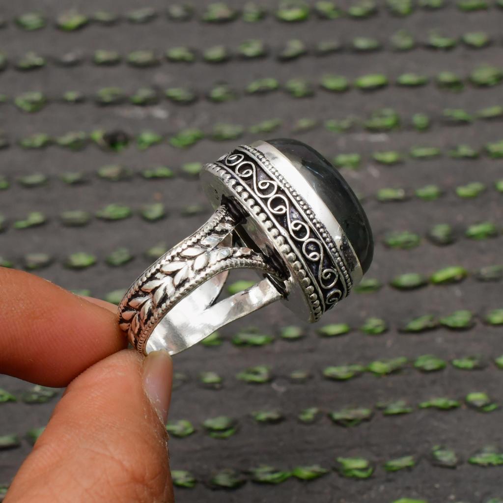 Labradorite Gemstone Handmade 925 Sterling Silver Jewelry Ring All Size