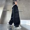 2025 Jongens Casual Herfst Zwarte Rechte Pijpen Broek - Veelzijdig & Trendy
