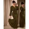 Plus Size Sequin V Neck Dress Batwing Sleeve Fitted Mermaid Evening Gown Slim Long Banquet Dress