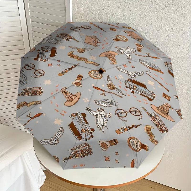 1PC Warner magic wizard Umbrella-8-Rib Reinforced, Automatic Open, Lightweight-A110