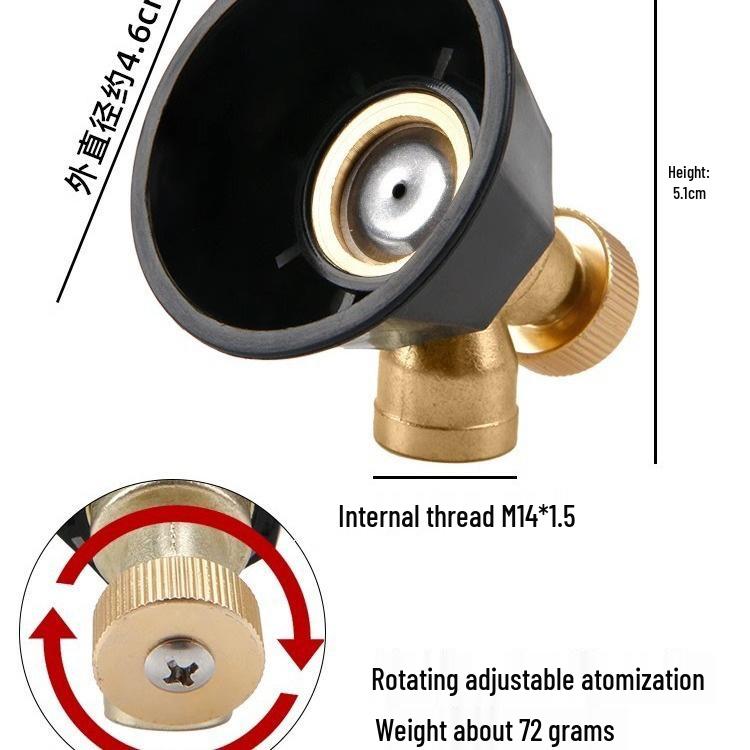 Adjustable High-Pressure Black Cyclone Electric Sprayer Nozzle for Agricultural and Car Use