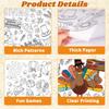 Muswarm Coloring Poster Tablecloth, Giant Poster,Paper Thanksgiving Coloring Banner Games and Family Activities, for Party Decorations,