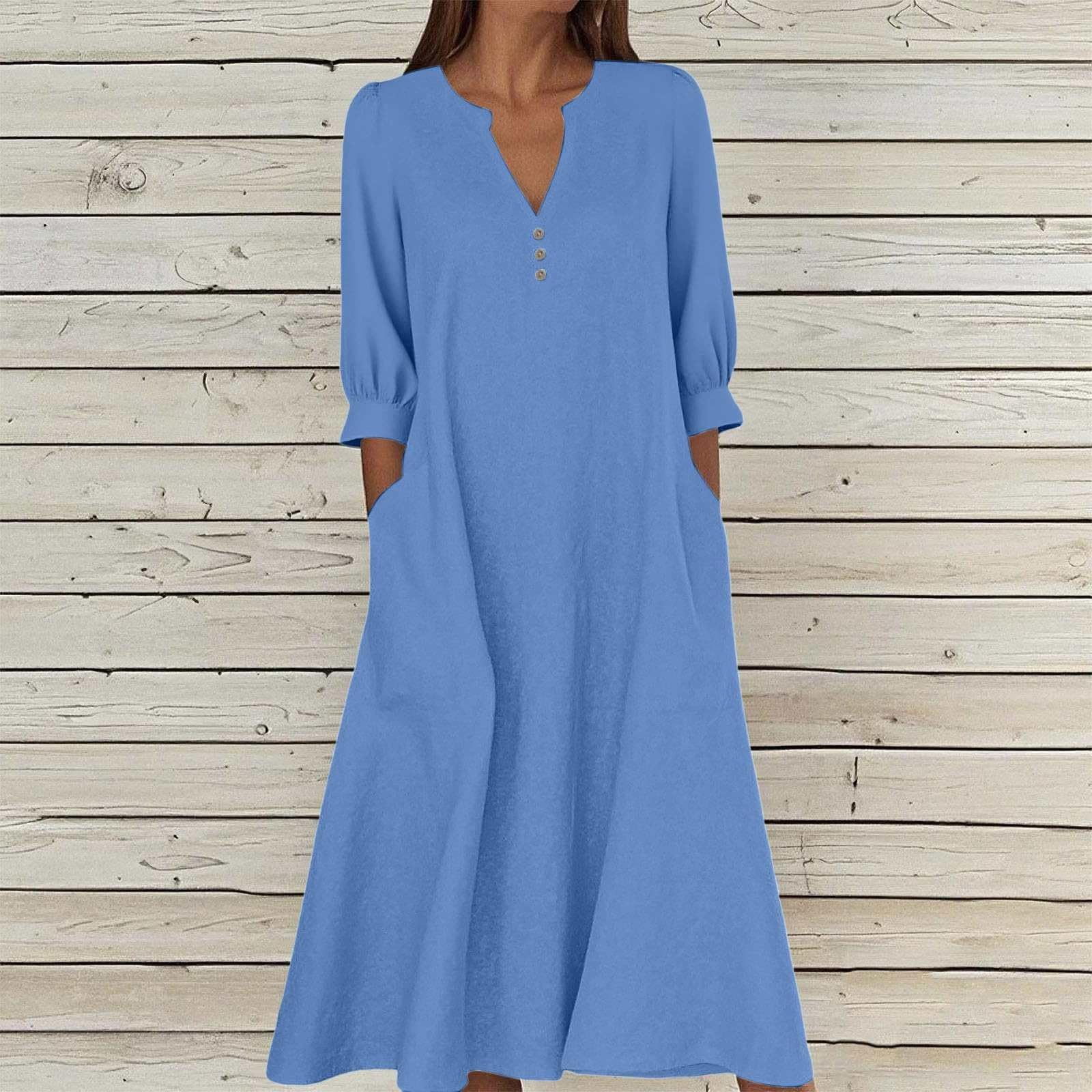 

Жіноча Модна Вільна Повсякденна Сукня -Колір XL синій