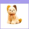 Cuter Cat Plush Doll With Squat Design And Bow Decor For Gift And Collection