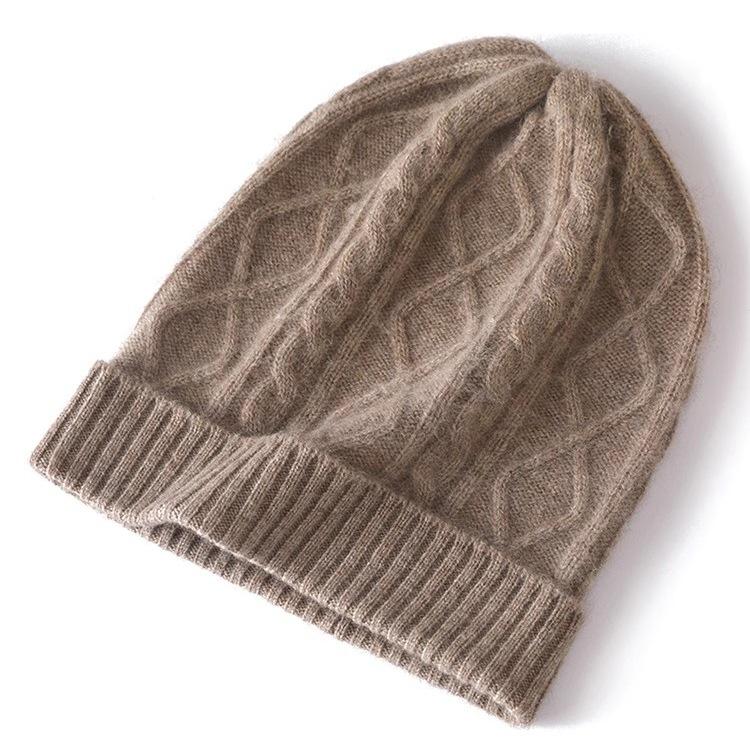 Merino Fine Pure Wool Autumn and Winter Cold Hat Soft, Comfortable and Warm Knitted Wool Hat New Versatile