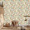 Wallpaper Small Flowers Cream, Beige and Green for Living Room and Bedroom 50x1000