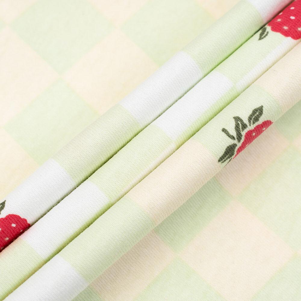 Vans Checkerboard Strawberry Print Crew Neck Short Sleeve T-Shirt Women T-Shirts Light-Green VN00091QC1A