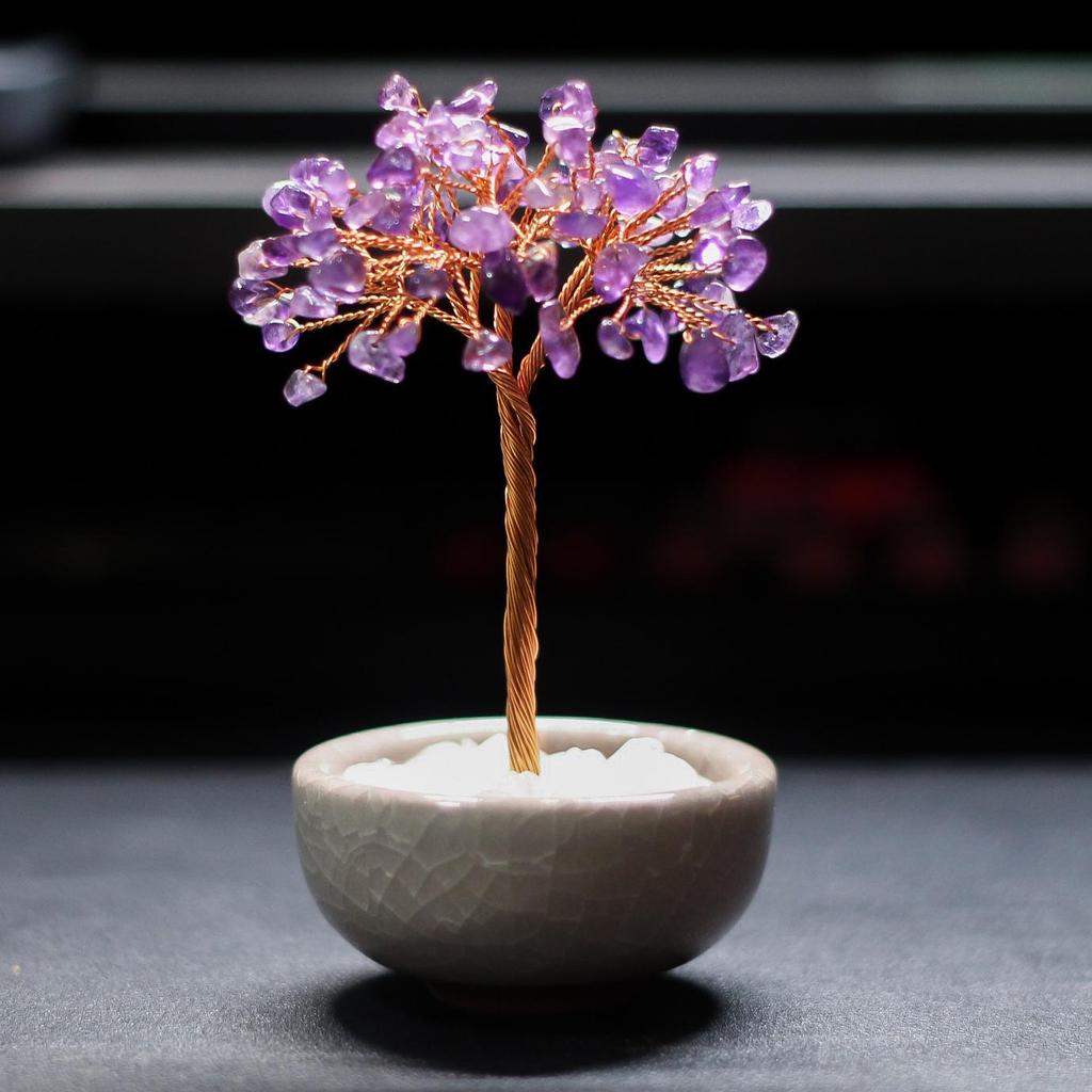 Bestselling Yellow Crystal Tree Teacup Coaster Ornament for Home or Office Decor
