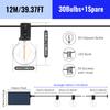 Solar String Lights Outdoor G40 Patio Lights with LED Shatterproof Bulbs,Weatherproof Hanging Lights for Backyard Bistro