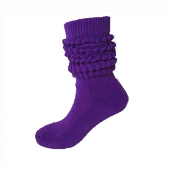 Slouch Socks Cotton Scrunch Knee High Extra Long and Heavy Socks Casual Solid^