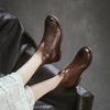 2026 Summer New Forest Style British Hollow Out Ventilated Boots First Layer Cowhide Women Shoes