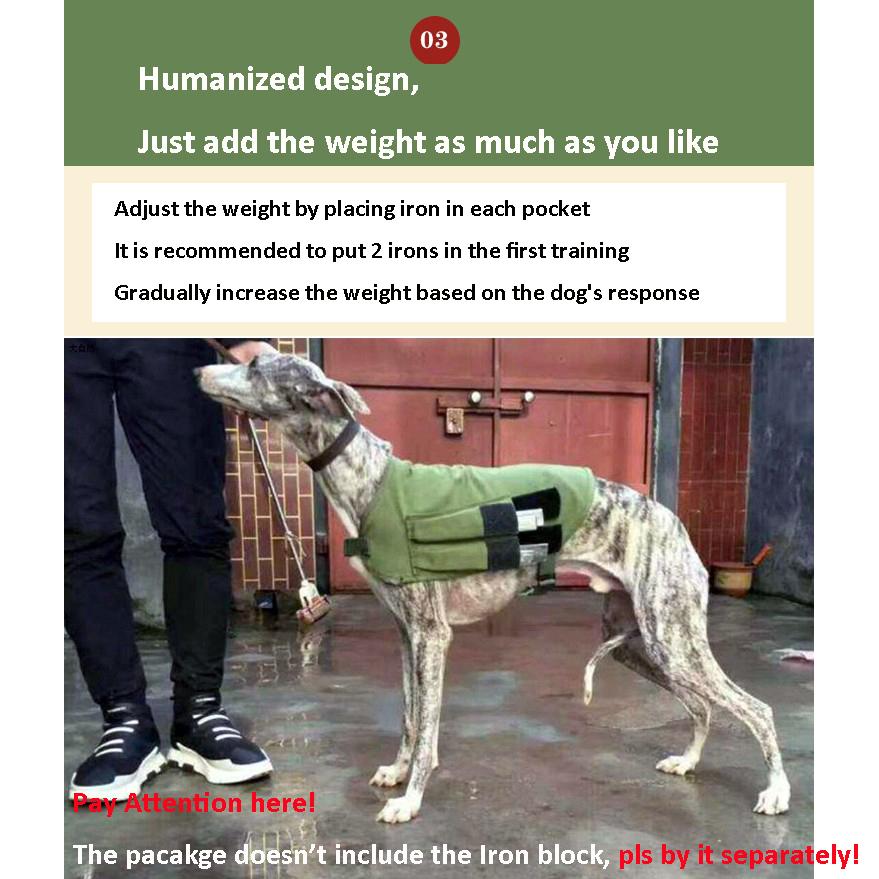 Hundewestengewicht für das Gewichtszugtraining für Greyhounds/Windhunde/Whippets/Pferde Hunde-Gewichtstrainingsanzüge Steigern Sie die Ausdauer des Hundes