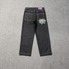 RogueWave New Jeans High Quality Printed Embroidery Straight Jeans Black Pants Men Jeans Printing Trend Street Wear Jeans Men