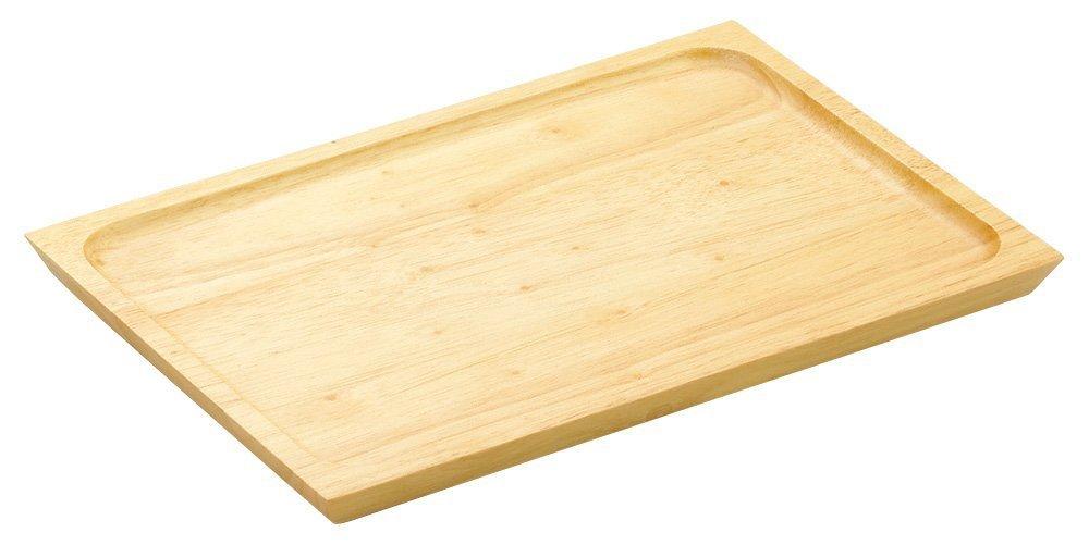 Yamako Wooden Cafe 15373 Tray, Normal/Natural,