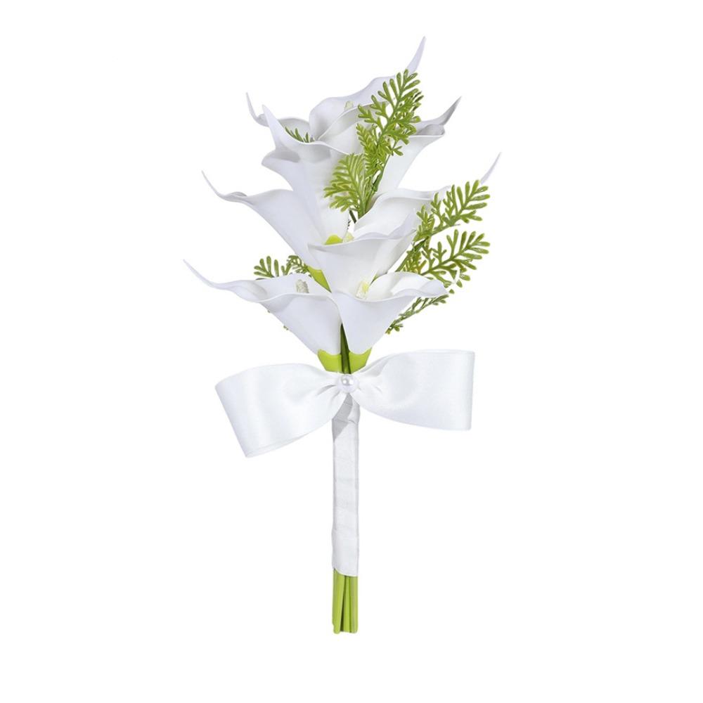 Handheld Bridal Bouquet Elegant Wedding Hold Flower Calla Flower Bouquet  Home Decor