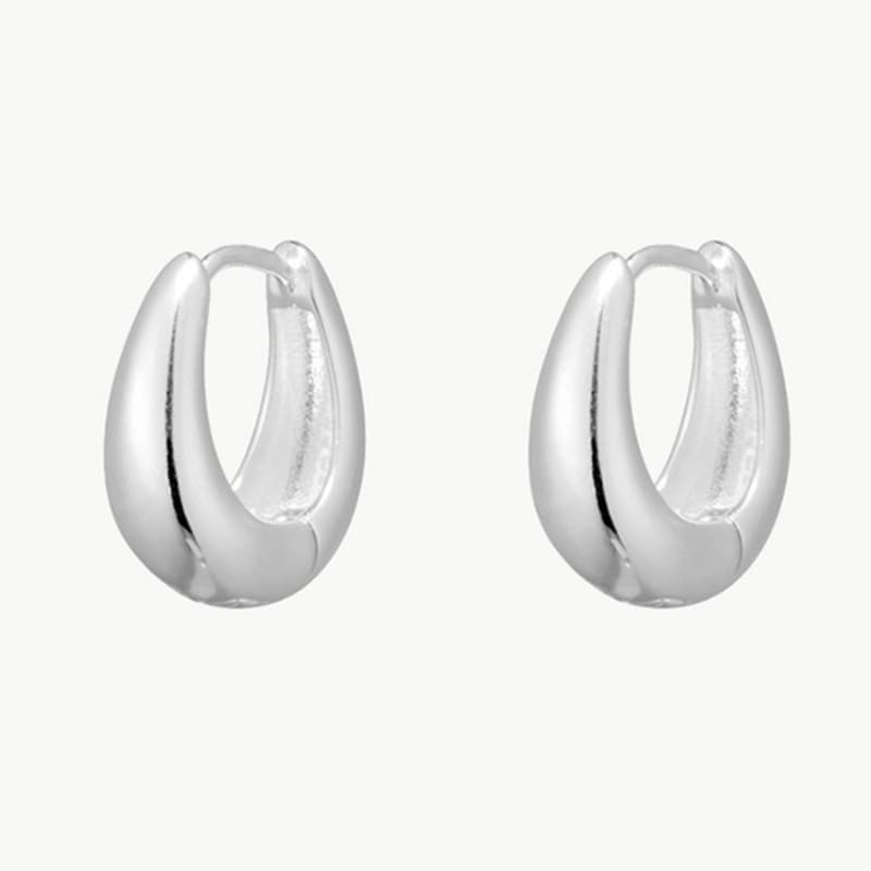 MERCURY [silver 925] Ellipse Hoop Earring