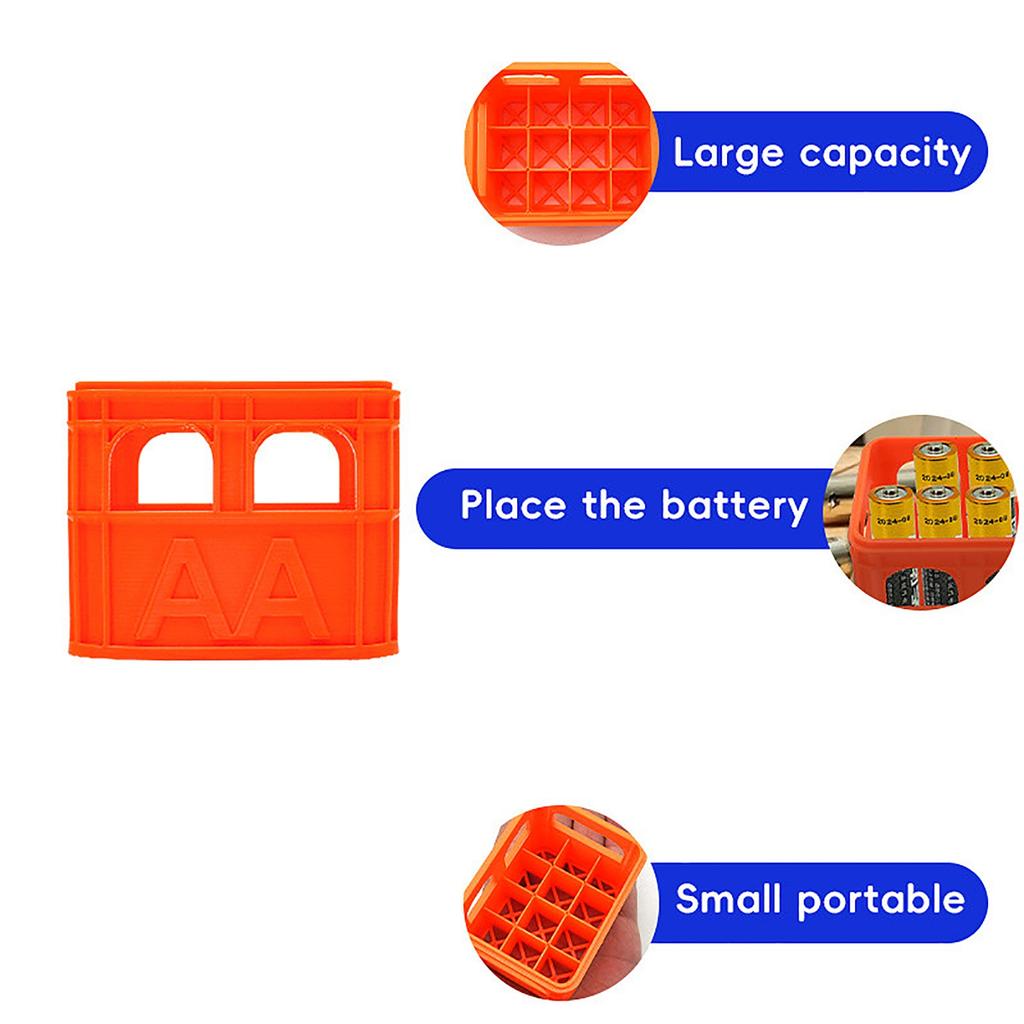 3D Printed Beer Crate Style Battery Organizer – Lithium Battery Storage Box & Desktop Holder